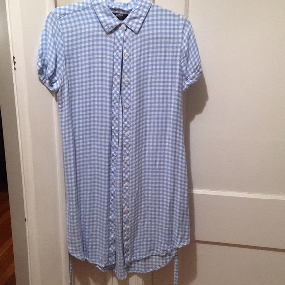Blue Gingham shirt dress - Picture 5 of 5